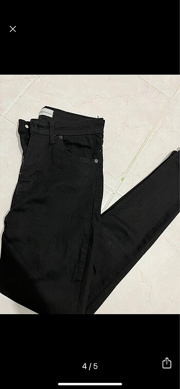 xs Beden siyah Renk Extra siyah yüksek bel skinny jean