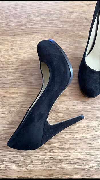 Gerçek süet deri stiletto