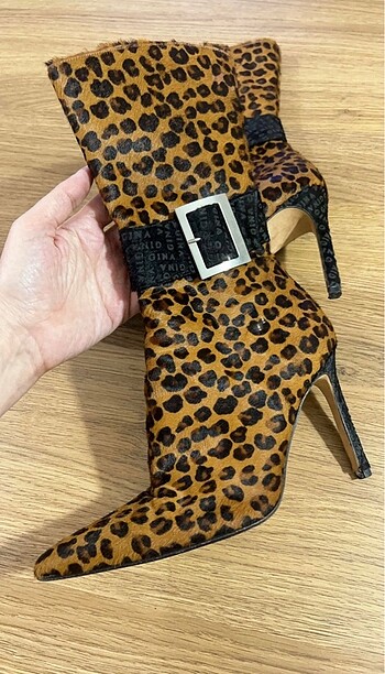 Gina Orjinal leopar çizme