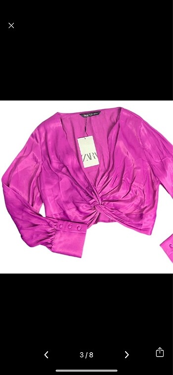 m Beden Orjinal Zara crop bluz