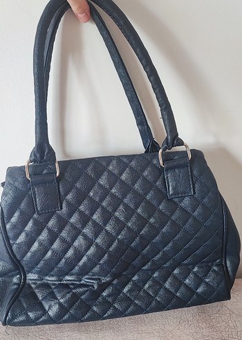 Klasik Siyah Deri Kadın Çanta - Görsel 2