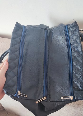 Klasik Siyah Deri Kadın Çanta - Görsel 3