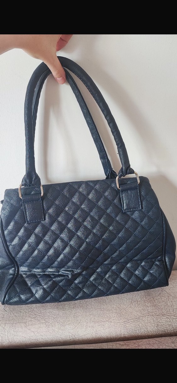 Klasik Siyah Deri Kadın Çanta - Görsel 2