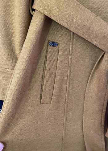 Hardal Uzun Kadın Kemerli Kaban - Görsel 4