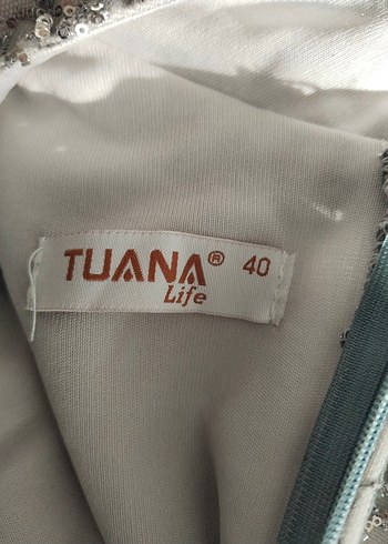 Gri Uzun Kollu Abiye Elbise - Görsel 9