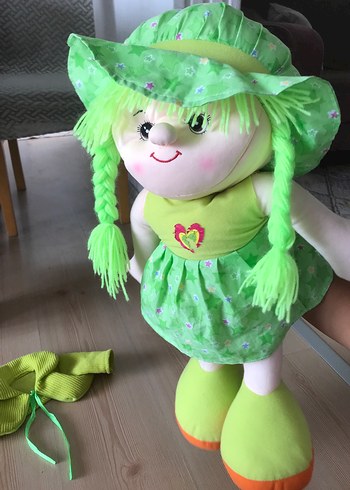 Yeşil Renkli Saçlı Bebek Oyuncak - Görsel 5