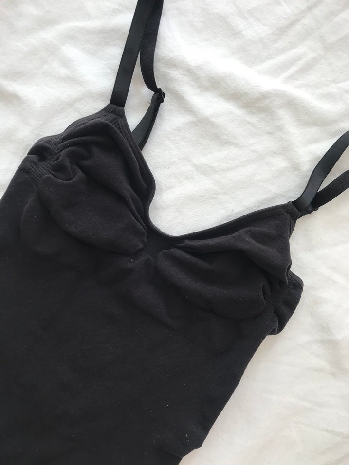 Siyah İnce Askılı Kadın Zıbın - Görsel 2