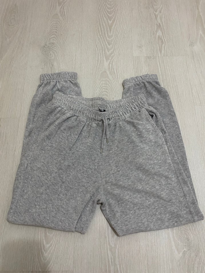 Ambar Gri Kadın Pamuklu Eşofman Altı - Görsel 2