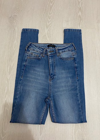 Trendyolmilla Mavi Dar Kesim Denim Jean - Görsel 2