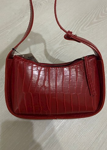 Altuda Bordo-Kırmızı Basic Çanta - Görsel 2