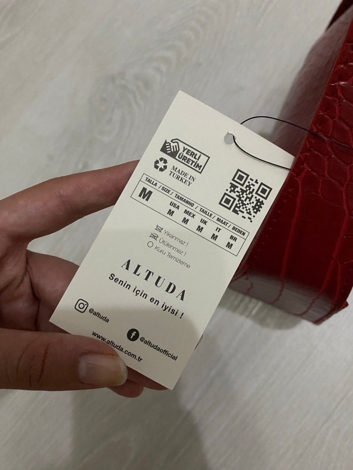 Altuda Bordo-Kırmızı Basic Çanta - Görsel 4