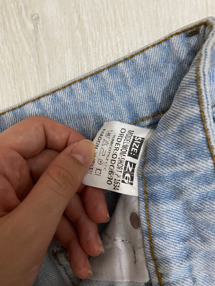 Addax Mavi Denim Mini Şort - Görsel 3