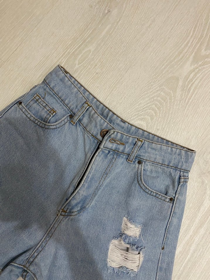 Addax Mavi Denim Mini Şort - Görsel 2