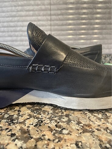 İNCİ HAKİKİ DERİ LACİVERT - Görsel 6