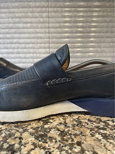 İNCİ HAKİKİ DERİ LACİVERT - Görsel 9