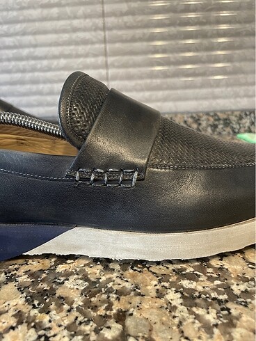 İNCİ HAKİKİ DERİ LACİVERT - Görsel 12