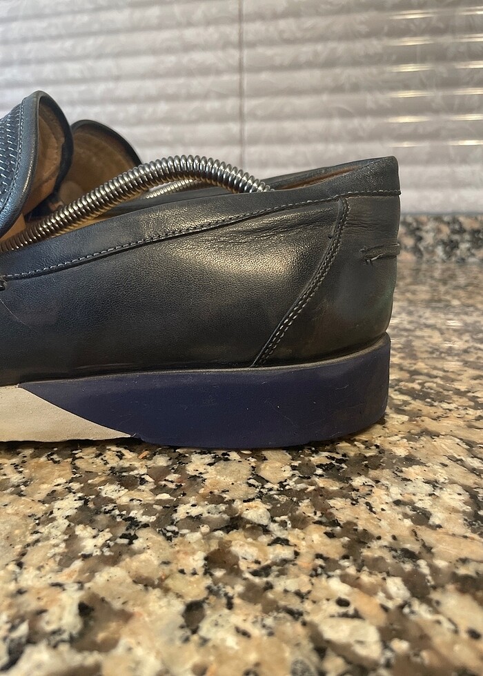 İNCİ HAKİKİ DERİ LACİVERT - Görsel 2