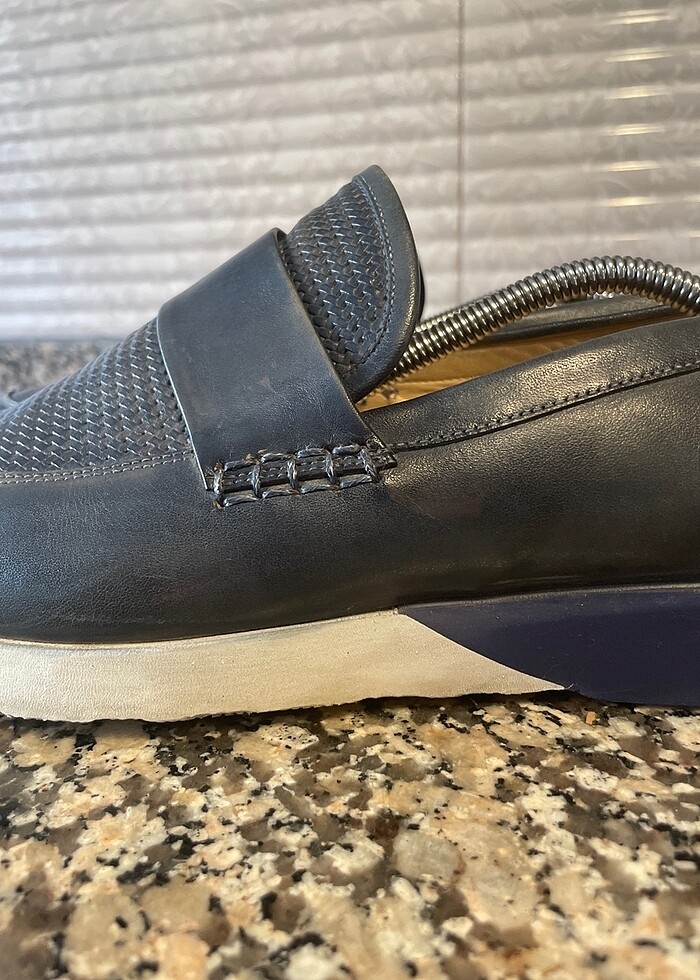 İNCİ HAKİKİ DERİ LACİVERT - Görsel 3