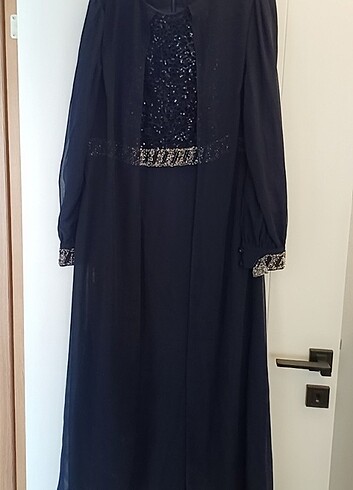 Bayan lacivert abiye