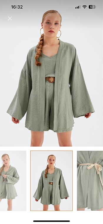 40 Beden haki Renk Kimono