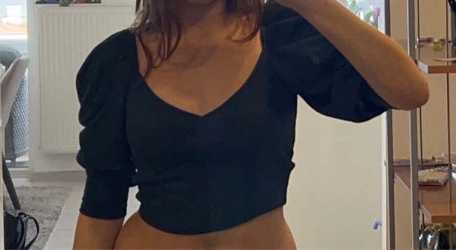 s Beden haki Renk Pull and bear crop ust