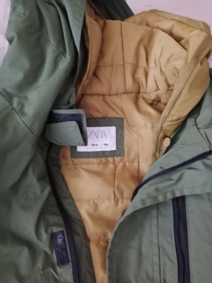 Kapüşonlu Haki Kadın Parka - Görsel 3