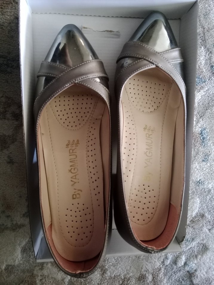 Bej Sade Kadın Dolgu Topuklu Babet - Görsel 2