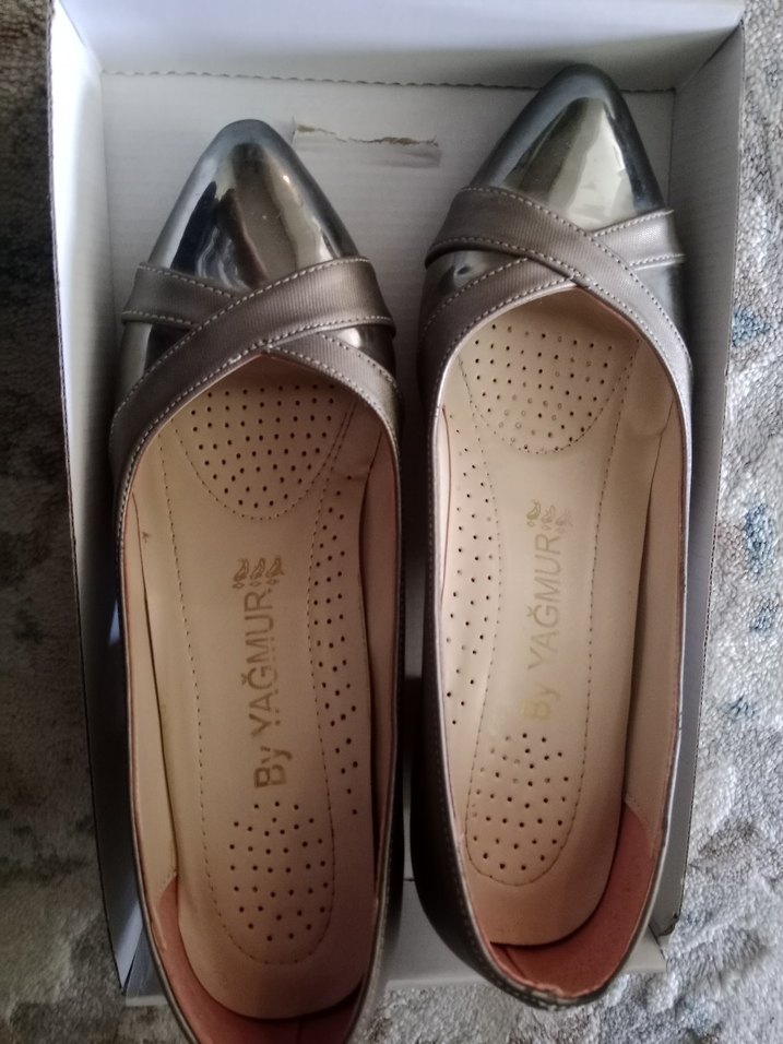 Bej Sade Kadın Dolgu Topuklu Babet - Görsel 3