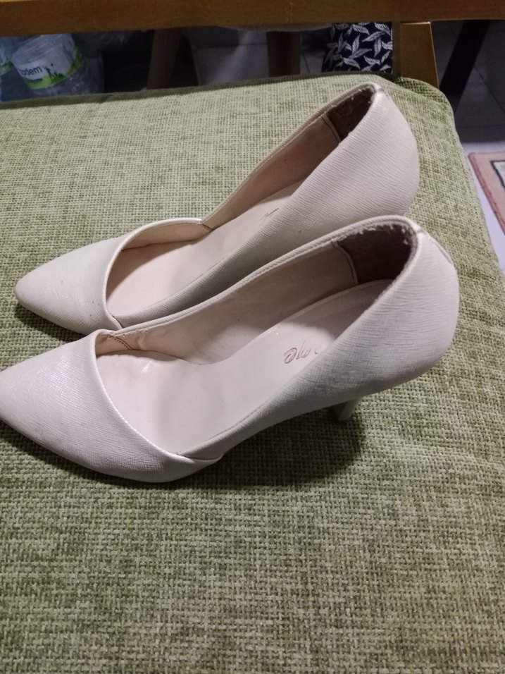 Diger Beyaz Dantel Detaylı Stiletto - Görsel 4