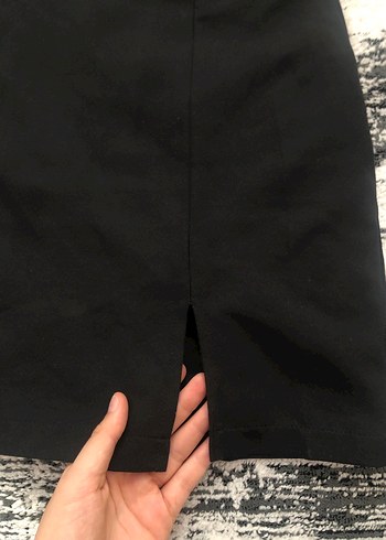 s Beden siyah Renk Siyah Mini Etek Ofis Şıklığı