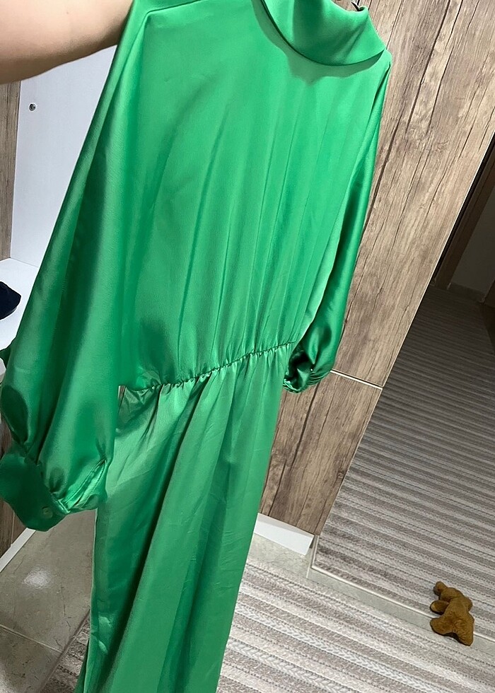 Yeşil Midi Boy Elbisesi - Görsel 2