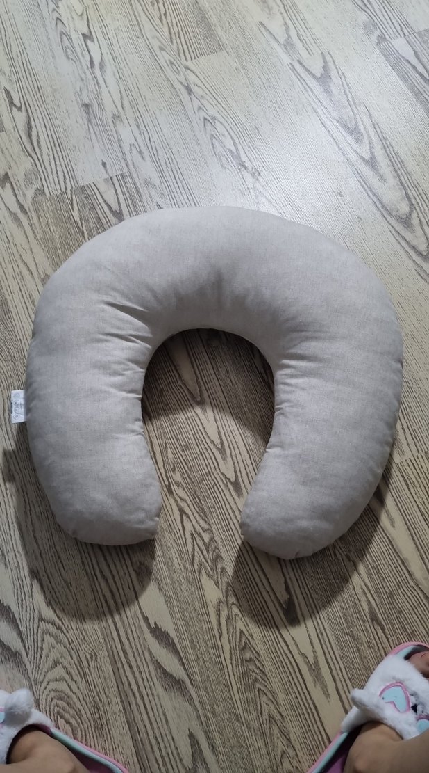 Desenli Gri Emzirme ve Hamilelik Yastığı - Görsel 3