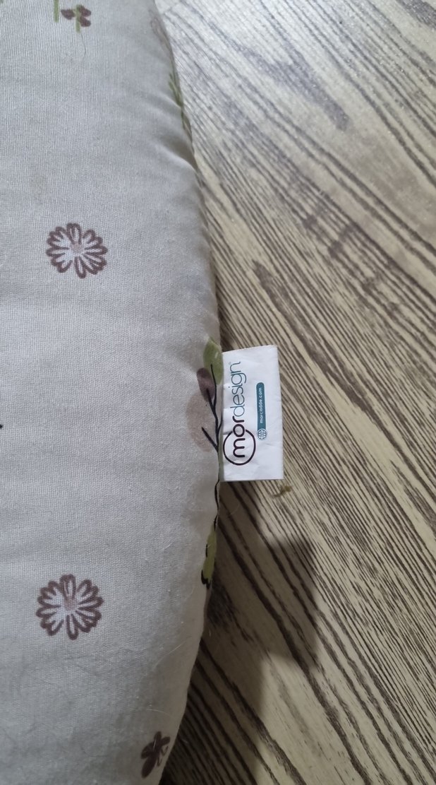 Desenli Gri Emzirme ve Hamilelik Yastığı - Görsel 2