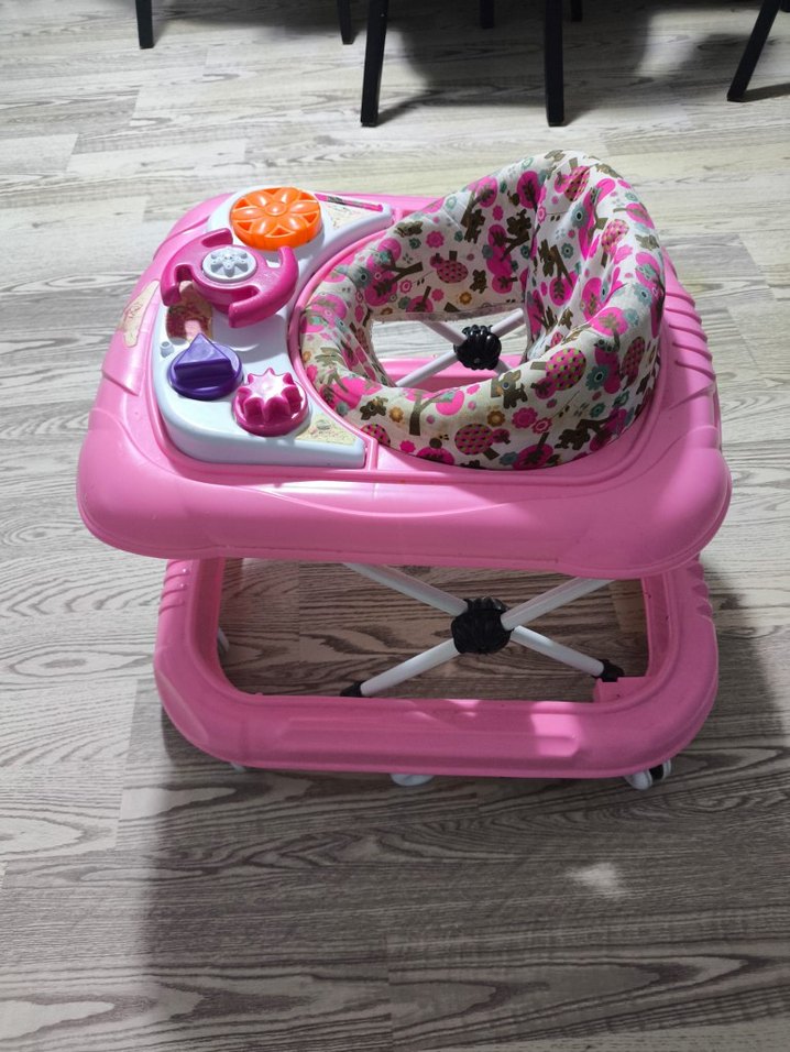 Pembe Desenli Bebek Yürüteci - Görsel 2