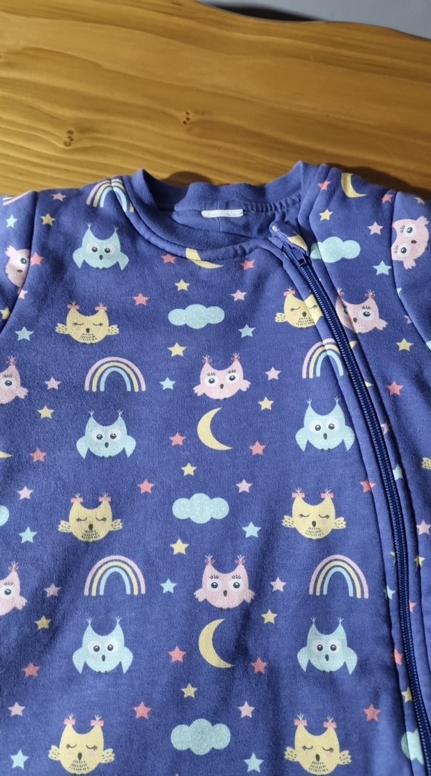 Renkli Desenli Mavi Bebek Tulum - Görsel 3