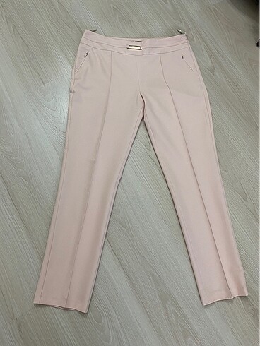 Pudra pembe kumaş pantolon