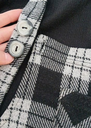 Gri Ekose Desenli slopet - Görsel 3