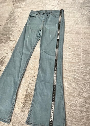 Mavi ispanyol paça Kot Pantolon,Regular Fit