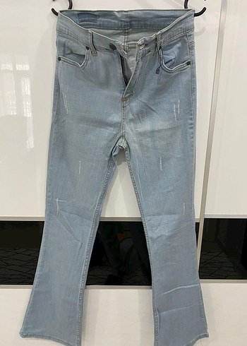 s Beden Mavi ispanyol paça Kot Pantolon,Regular Fit
