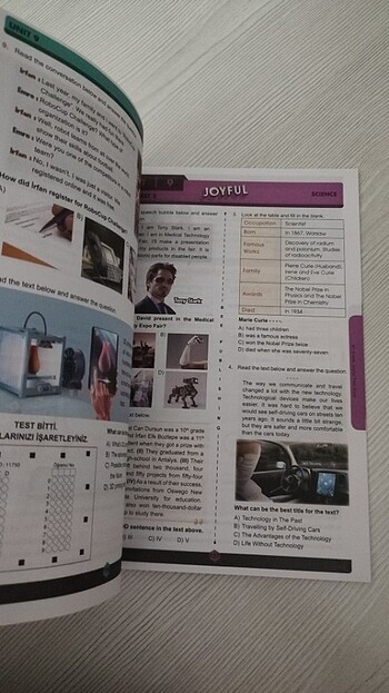  8 sınıf LGS JOYFUL test book yeni nesil sorular hiç kullanılmam