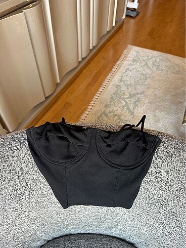 s Beden Korse crop mavi