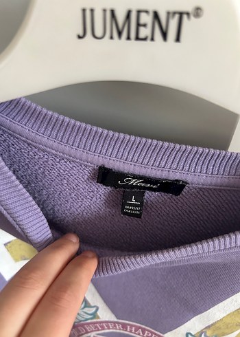l Beden Mor Baskılı Kadın Sweatshirt