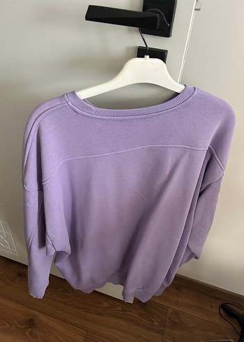 Mavi Mor Baskılı Kadın Sweatshirt
