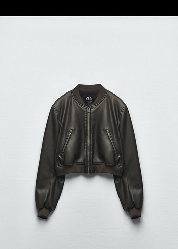 Zara SUNI DERI BOMBER CEKET