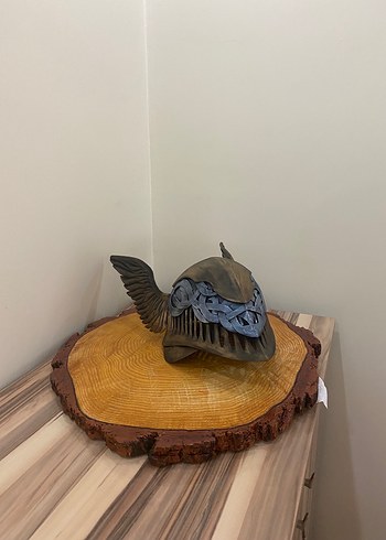 Ahşap Kemerli Gri elden ring Melania Kask Cosplay 3d - Görsel 4