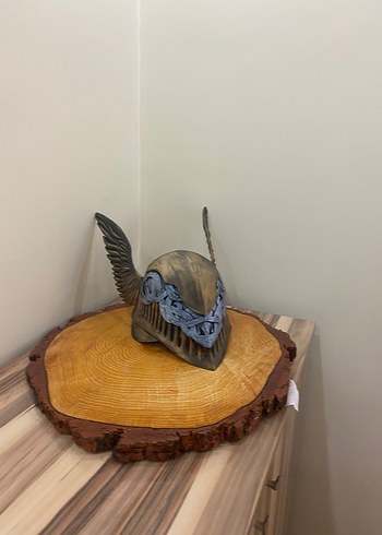 Ahşap Kemerli Gri elden ring Melania Kask Cosplay 3d - Görsel 2