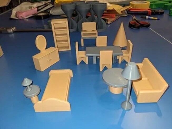 Diğer Barbie oyun evi mobilyası oyuncak 3d