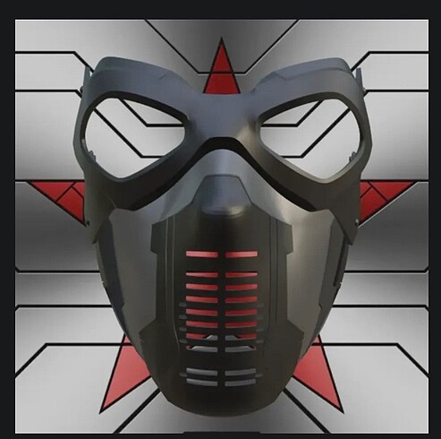 Captain Amerika winter soldier maske 3d