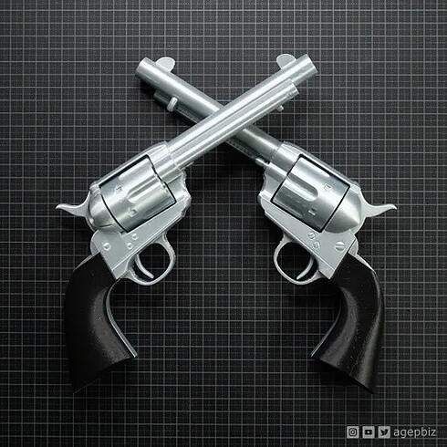Revolver Colt 1873 Maket Cosplay 3D