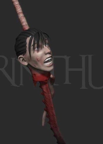 Tanaka spinal cord sword Cosplay 3d - Görsel 4